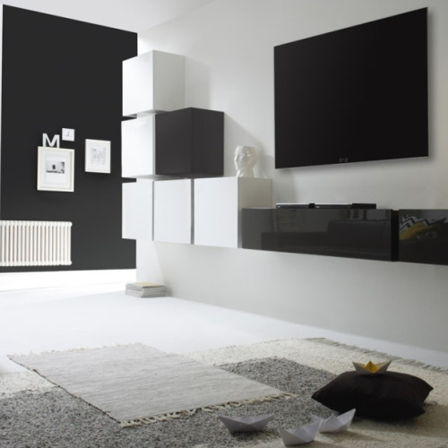 Parete attrezzata moderna con cubi design