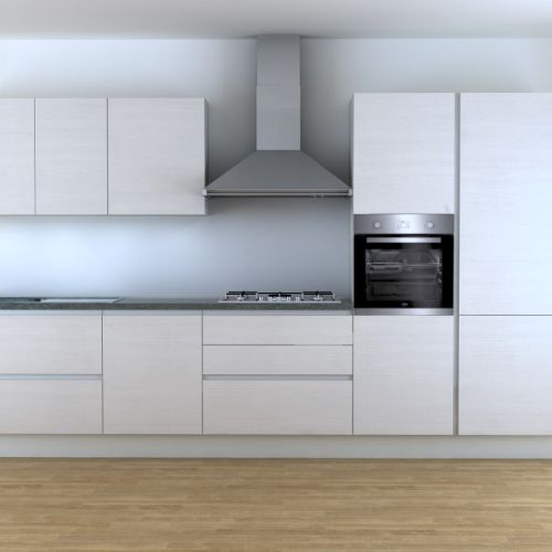 Cucina bianca 3 metri senza maniglie vendita online